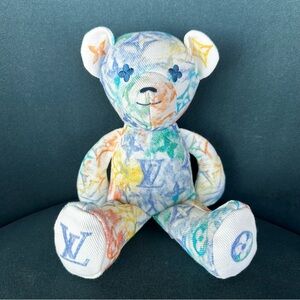 Louis Vuitton Virgil Abloh Multicolor Monogram Cotton Doudou Louis Teddy Bear